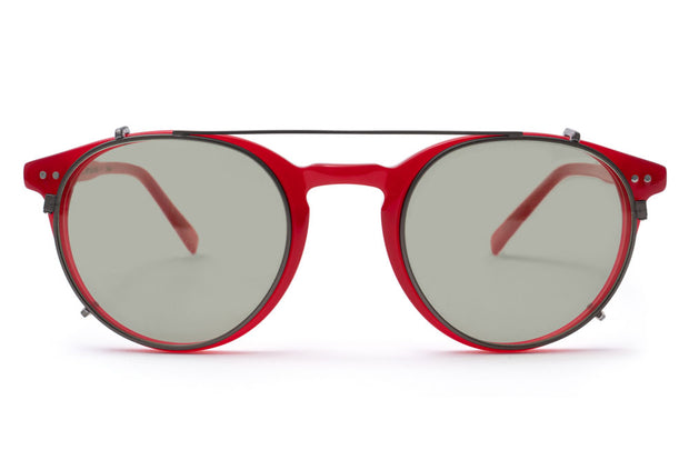 Avulux Light Sensitivity Lilu Glasses in Red with clip-on front